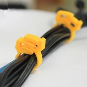 Adjustable plastic cable management wire clip