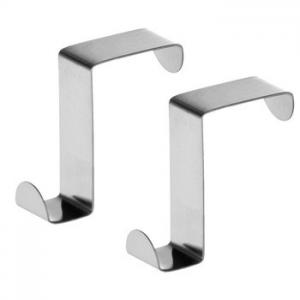 Z shape stainless steel silver metal cabinet drawer hook