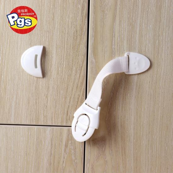 Multi function white color factory direct sales ABS nylon safety lock for drawer