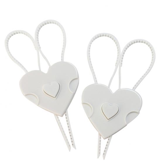 Factory directly sales white heart shape child care ABS PE material secure flexi lock