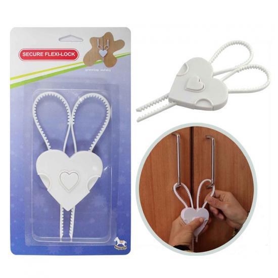 Factory directly sales white heart shape child care ABS PE material secure flexi lock
