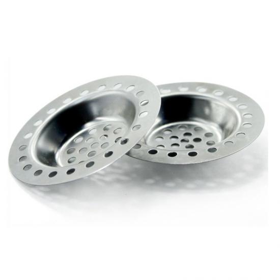 2pcs Size of Dia 6.4cm Stainless Steel Kitchen Sink Strainer