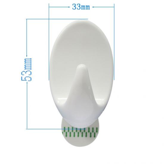 Adhesive Plastic Reusable Hook For Hanging