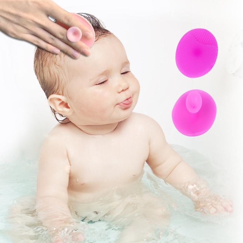 Venta caliente Potente Limpieza Durable Silicona Silicona Bebé Cepillo de baño