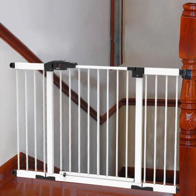 High quality metal double locking baby retractable gate