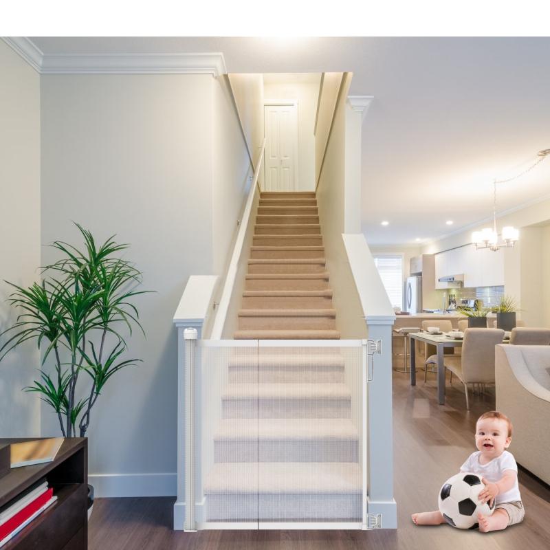 Baby proof security product retractable baby gate