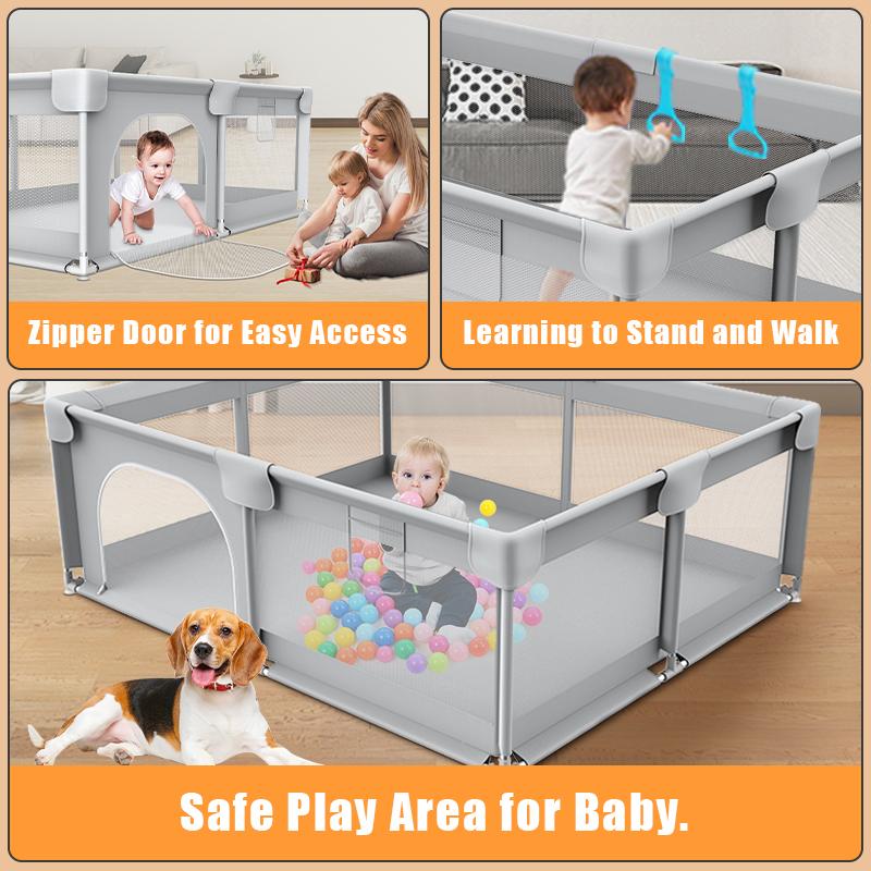 Stainless Steel Tube +PP + Oxford Fabric baby playpen