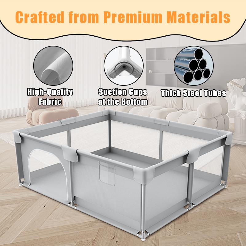 Stainless Steel Tube +PP + Oxford Fabric baby playpen