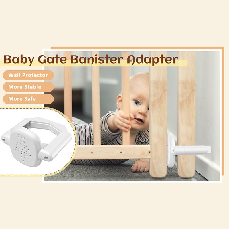 Square 27-Hole Drill-Free Stair Gate Adapter